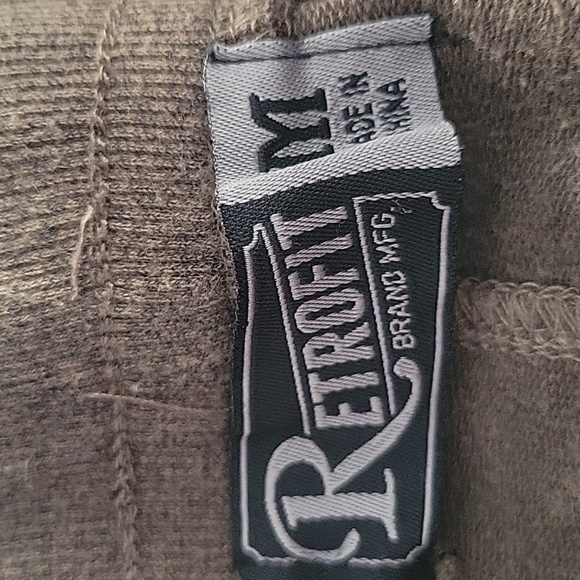 Retrofit deep grn joggers with 2 zip pkts waist tie & elastic, back pkt - Picture 3 of 5